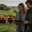 CAR - Imagem de agricultores com tablet fazendo o Cadastro Ambiental Rural da fazenda