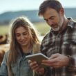 Compliance no Agronegócio - Imagem de agricultores com tablet em fazenda