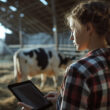 Contabilidade rural - Imagem de mulher fazendo a gestão contábil do agro