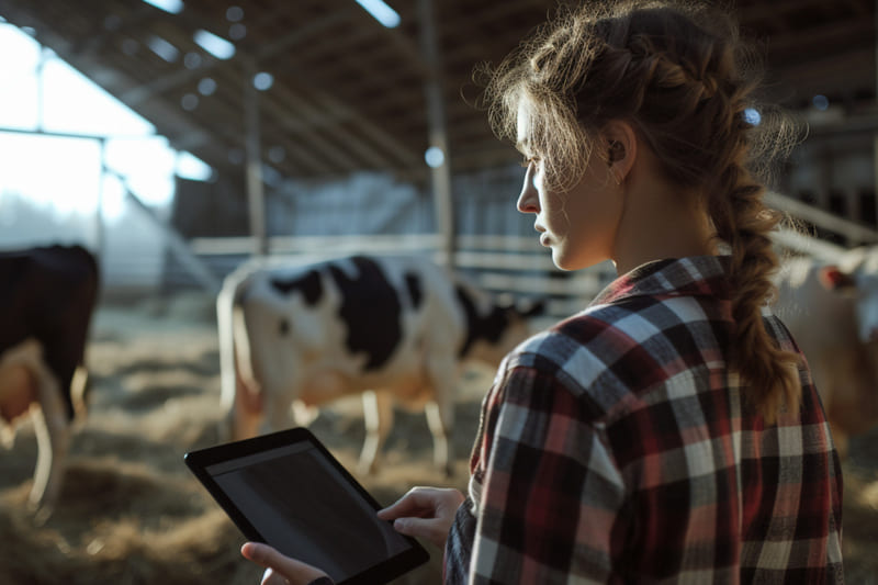 Contabilidade rural - Imagem de mulher fazendo a gestão contábil do agro