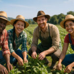 Contratação de trabalhadores rurais - Imagem de funcionários do agronegócio