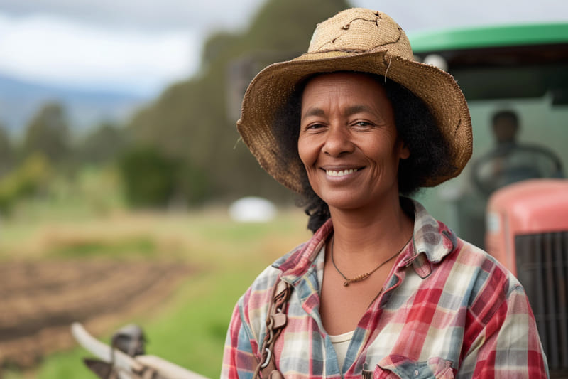 Gestão de mão de obra no campo - Imagem de trabalhadora rural em uma propriedade do agronegócio