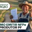 Nota fiscal produtor rural pessoa física - Imagem de agricultor com NFPe