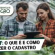 CAF - Imagem de produtor rural e contadora do agronegócio fazendo o Cadastro Nacional da Agricultura Familiar