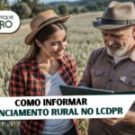 Como informar o financiamento rural no LCDPR - Imagem de agricultores calculando parcela de empréstimo rural
