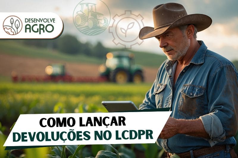 Como lançar devoluções no LCDPR - Imagem de agricultor fazendo o lançamento de devolução no Livro Caixa de Produtor Rural
