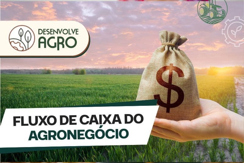 Fluxo de caixa - Imagem de produtor rural com saco de dinheiro na fazenda
